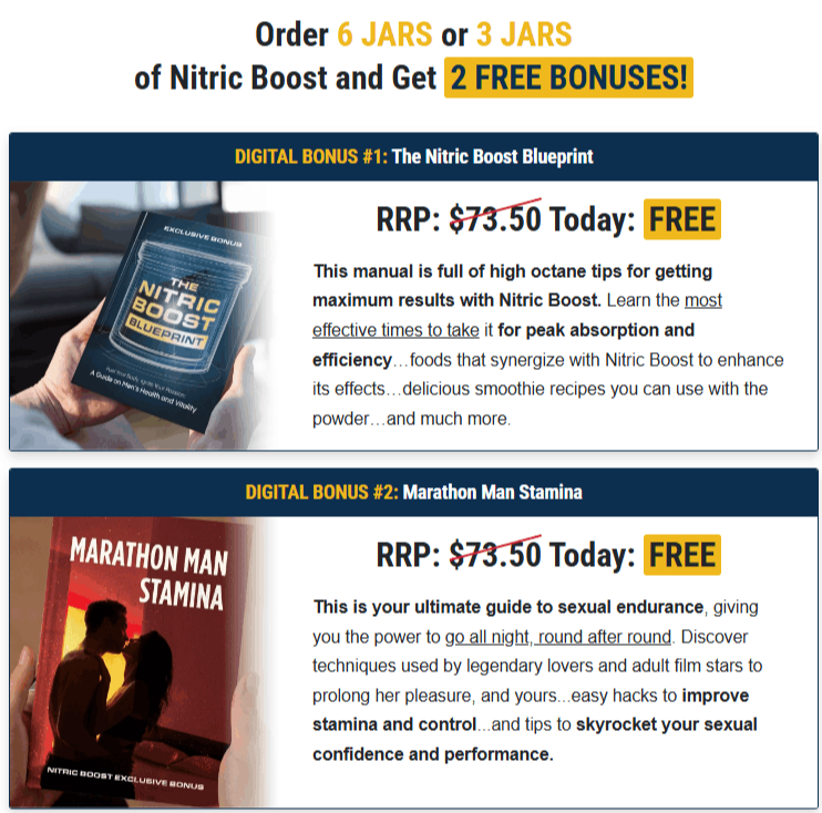 Nitric Boost Ultra Bonuses